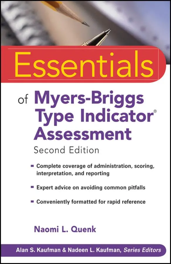 Cover: 9780470343906 | Essentials of Myers-Briggs Type Indicator Assessment | Naomi L Quenk
