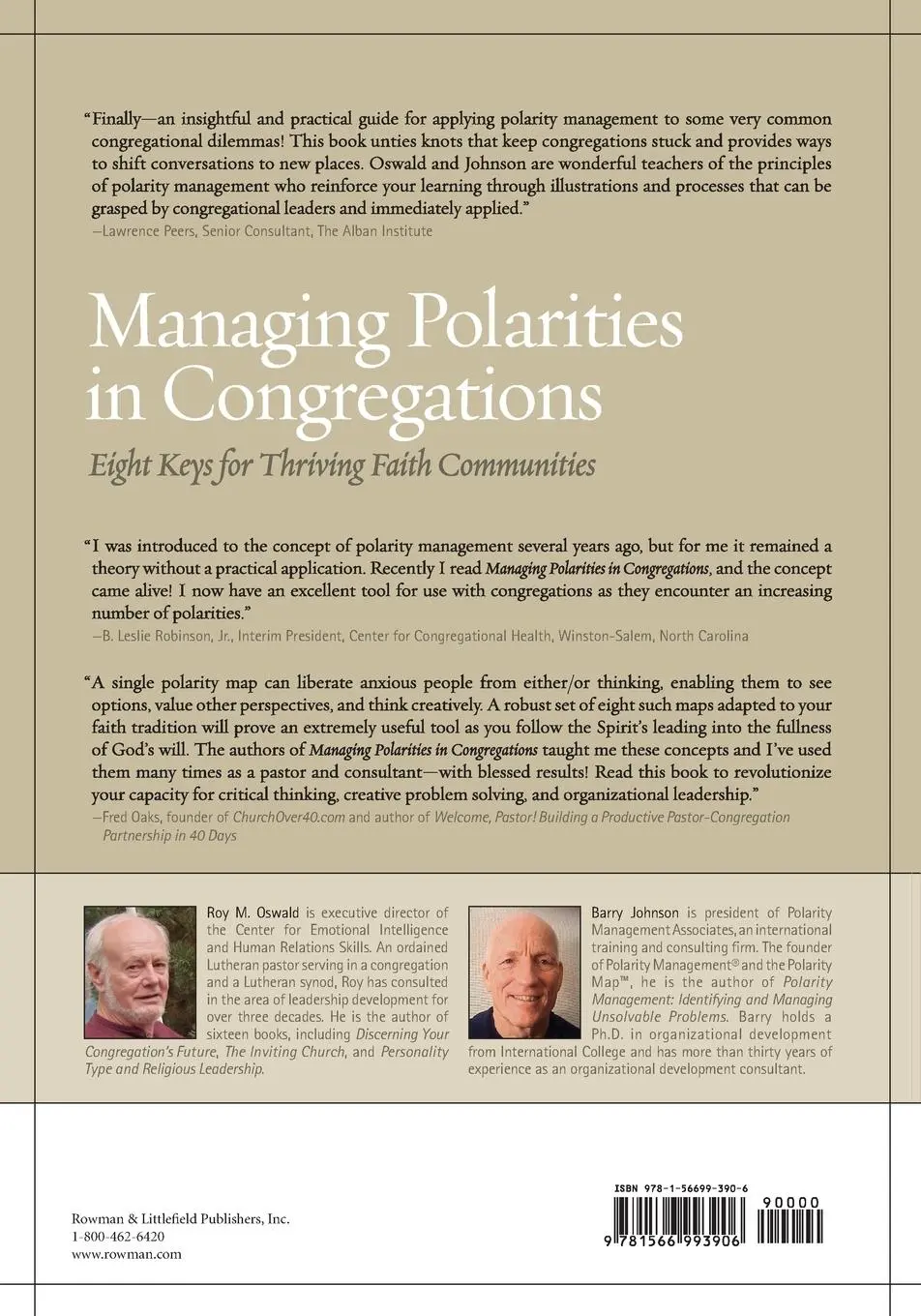 Rückseite: 9781566993906 | Managing Polarities in Congregations | Roy M. Oswald (u. a.) | Buch