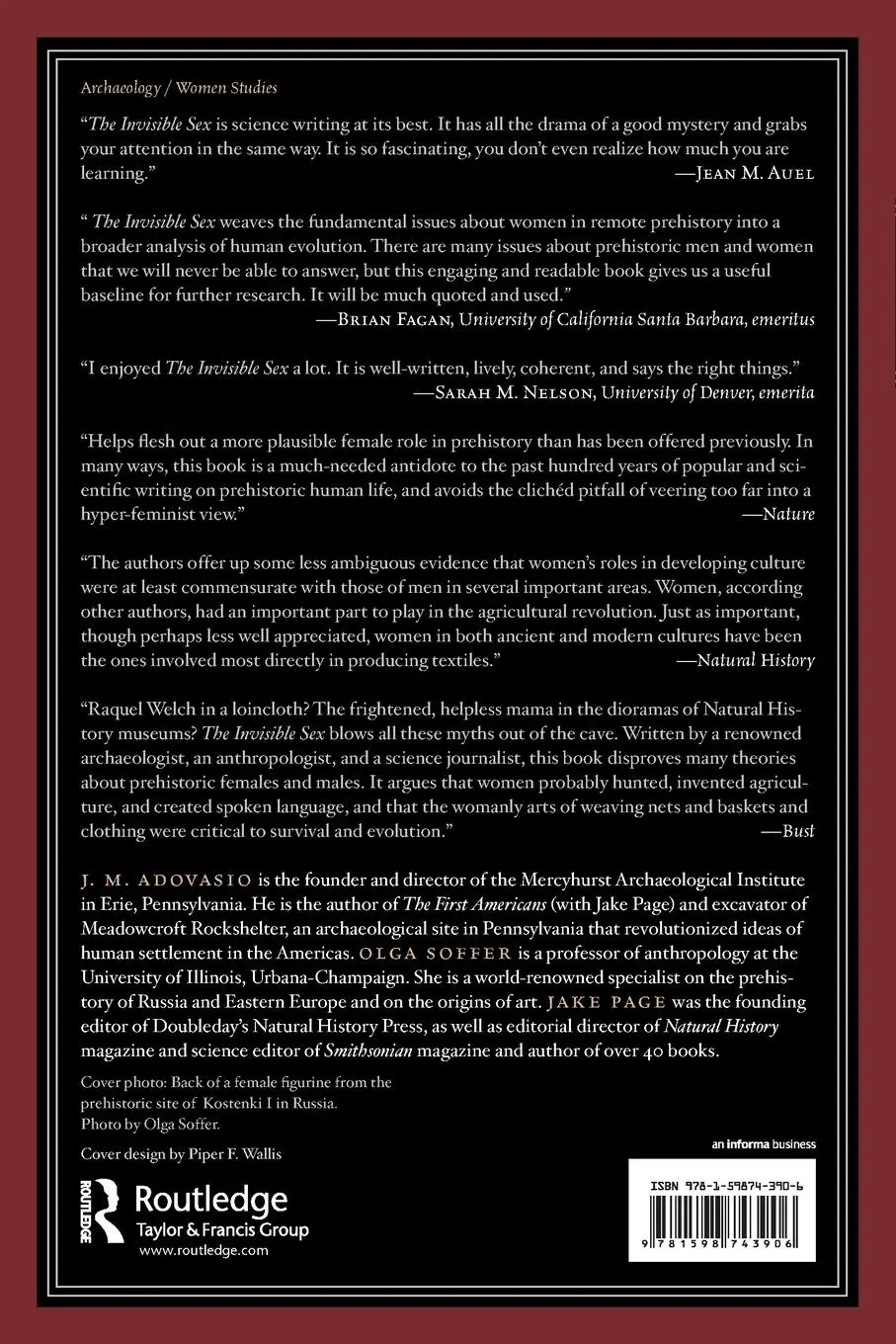 Rückseite: 9781598743906 | The Invisible Sex | Uncovering the True Roles of Women in Prehistory