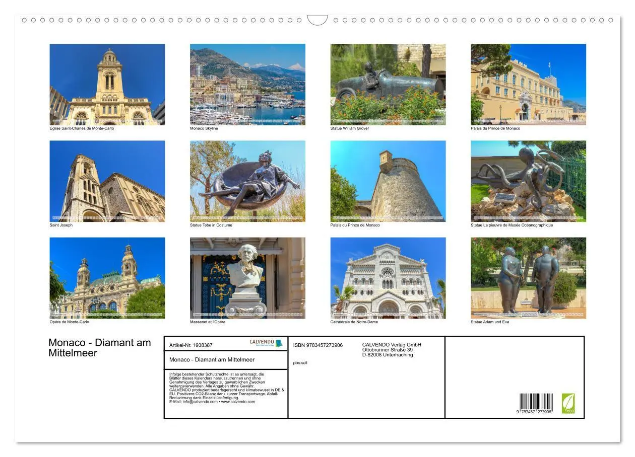 Bild: 9783457273906 | Monaco - Diamant am Mittelmeer (Wandkalender 2026 DIN A2 quer),...