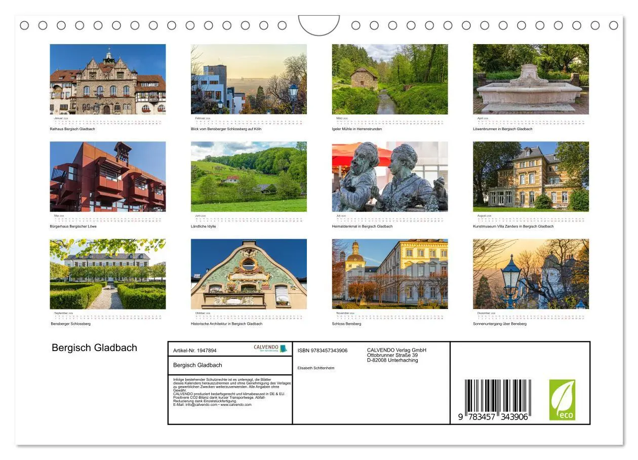 Bild: 9783457343906 | Bergisch Gladbach (Wandkalender 2026 DIN A4 quer), CALVENDO...