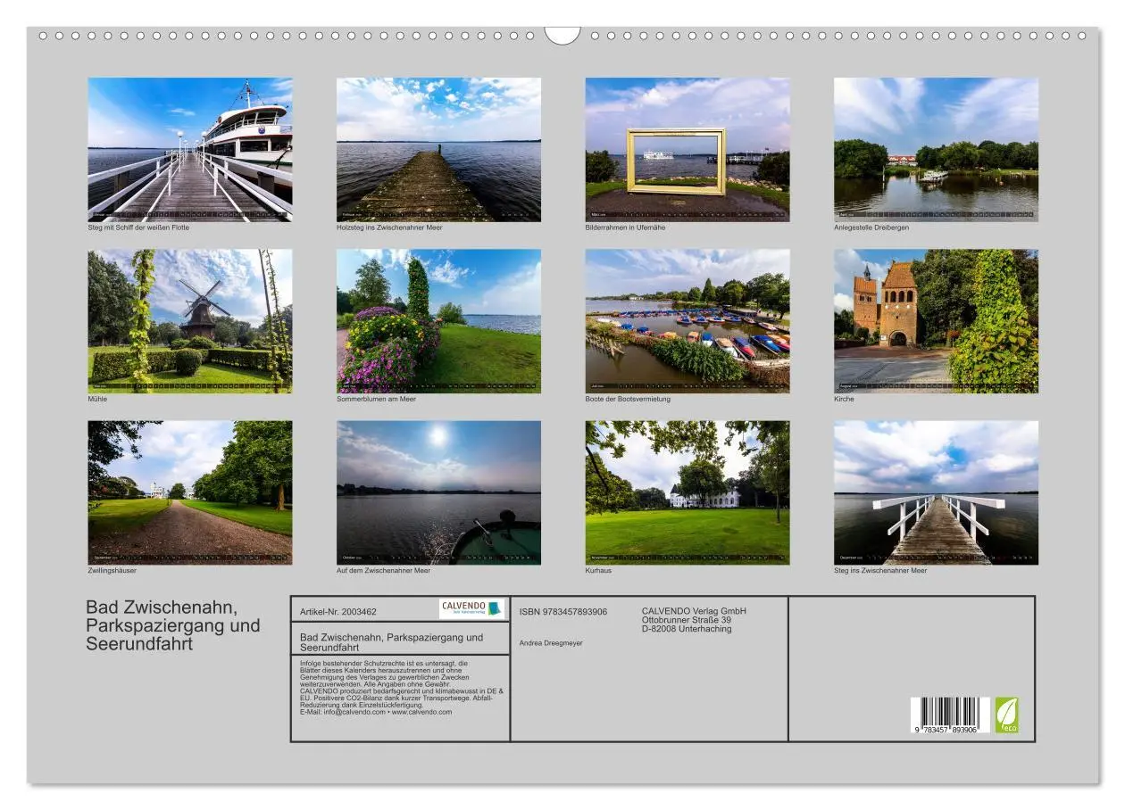 Bild: 9783457893906 | Bad Zwischenahn, Parkspaziergang und Seerundfahrt (Wandkalender...