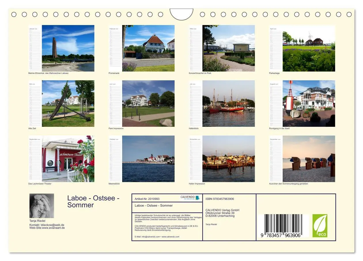Bild: 9783457963906 | Laboe - Ostsee - Sommer (Wandkalender 2026 DIN A4 quer), CALVENDO...