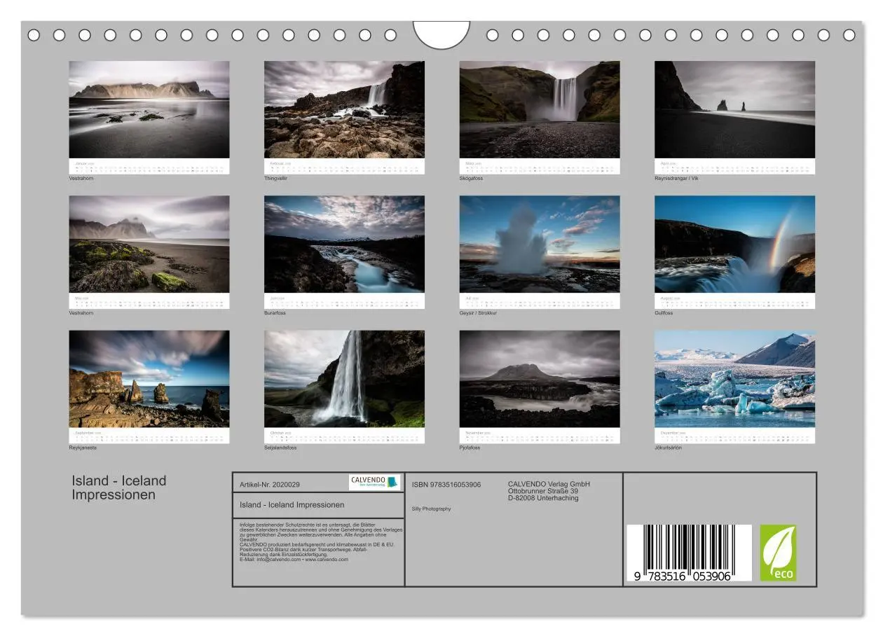Bild: 9783516053906 | Island - Iceland Impressionen (Wandkalender 2026 DIN A4 quer),...