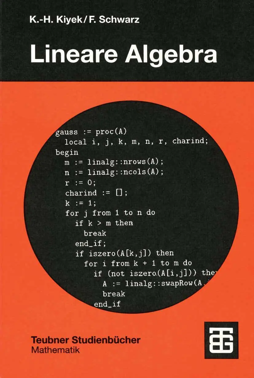Cover: 9783519023906 | Lineare Algebra | Friedrich Schwarz (u. a.) | Taschenbuch | 320 S. Cover: 9783519023906 | Lineare Algebra | Friedrich Schwarz (u. a.) | Taschenbuch | 320 S.