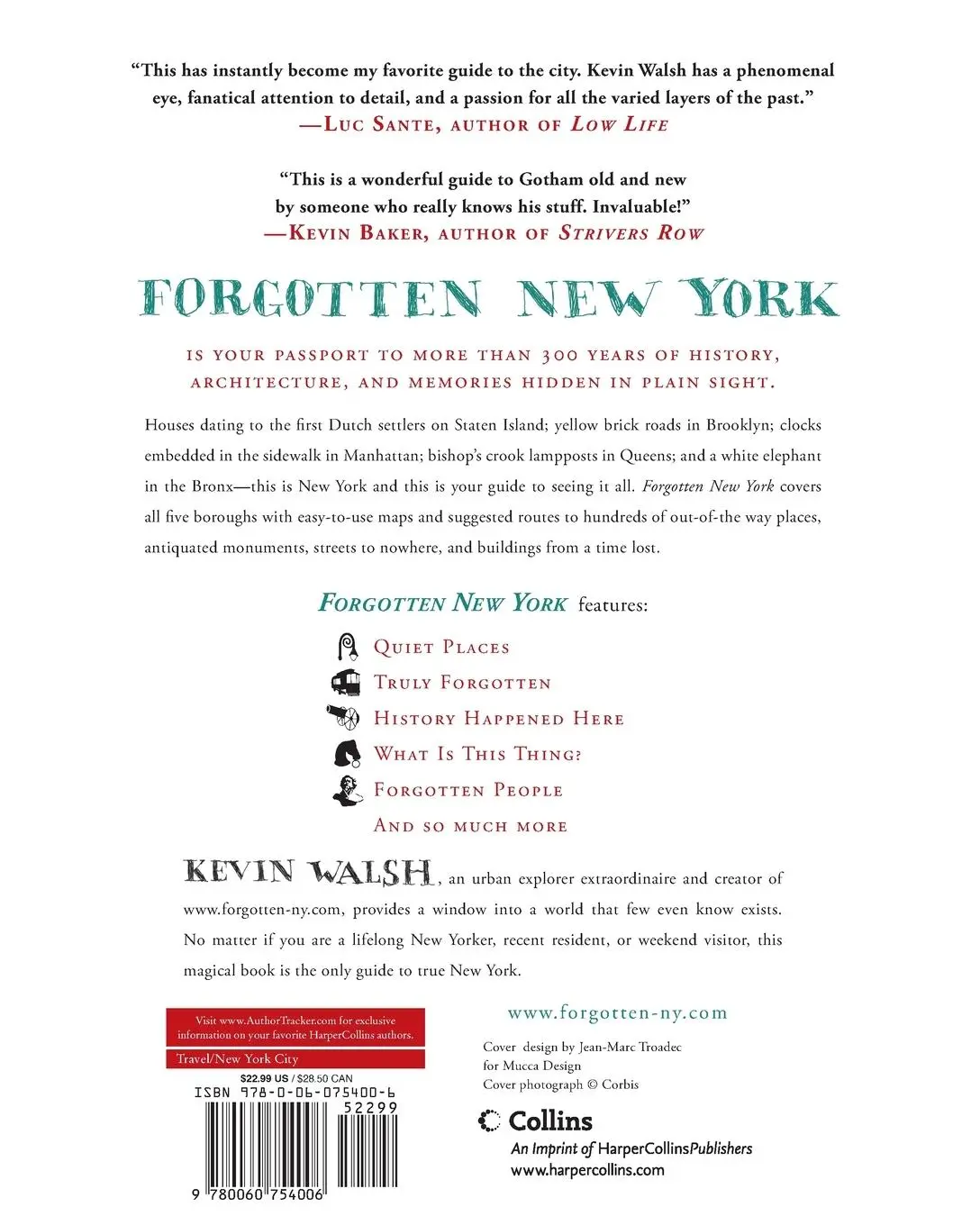 Rückseite: 9780060754006 | Forgotten New York | Views of a Lost Metropolis | Kevin Walsh | Buch
