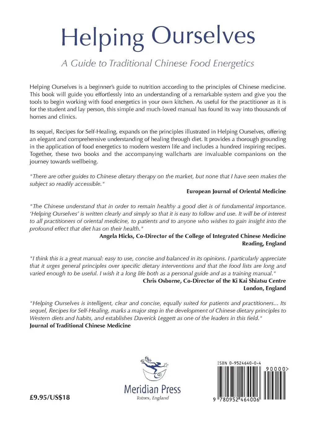 Rückseite: 9780952464006 | Helping Ourselves | A Guide to Traditional Chinese Food Energetics
