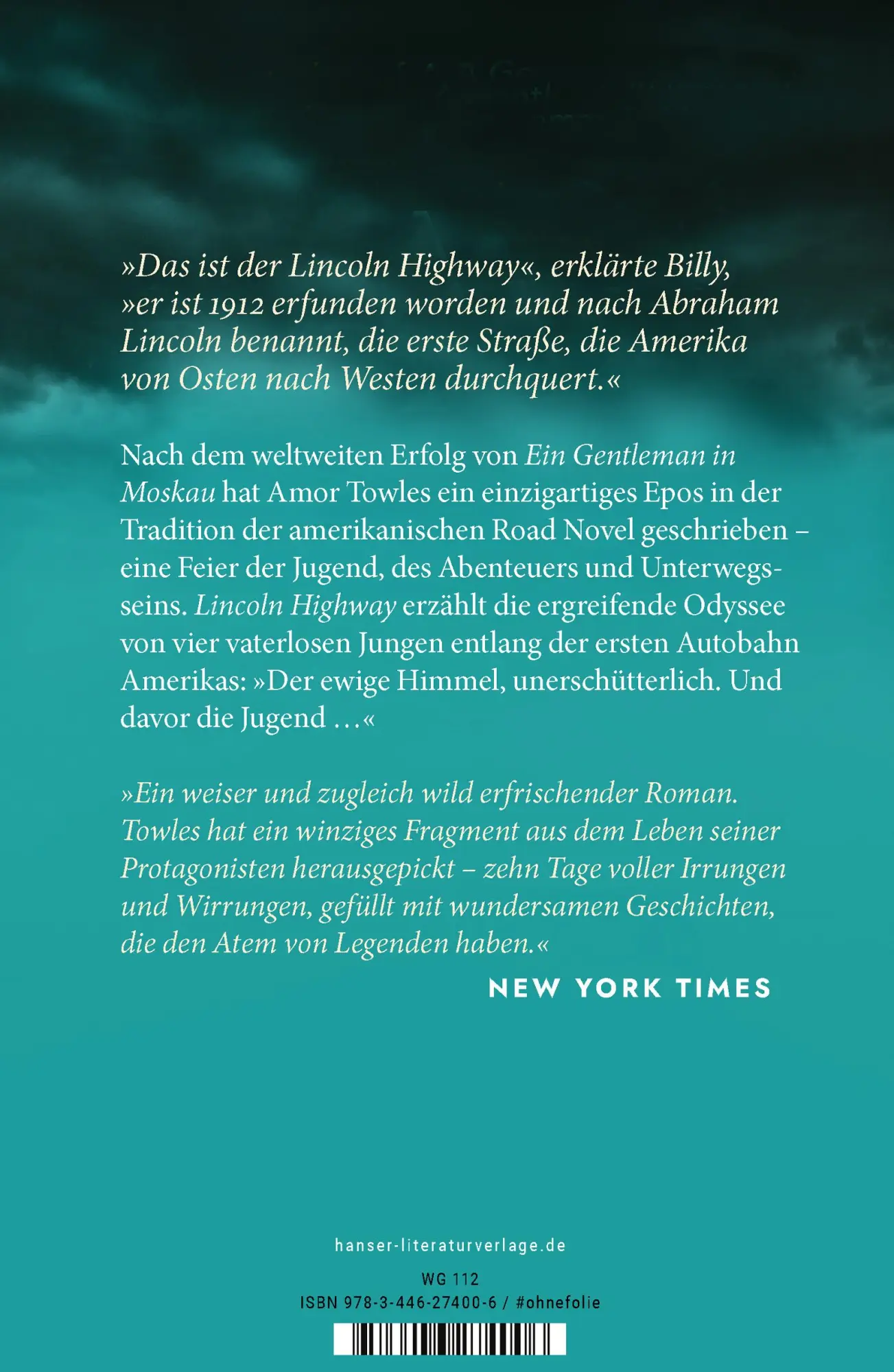 Bild: 9783446274006 | Lincoln Highway | Amor Towles | Buch | Mit Lesebändchen | 576 S.