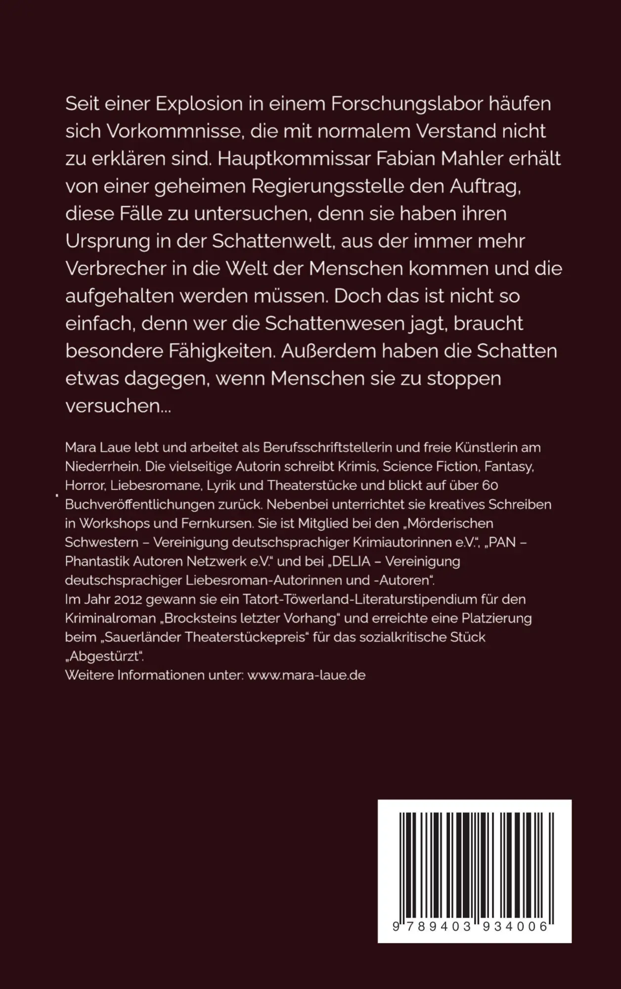 Rückseite: 9789403934006 | Wer die Schatten jagt . . . | Mara Laue | Taschenbuch | 132 S. | 2026