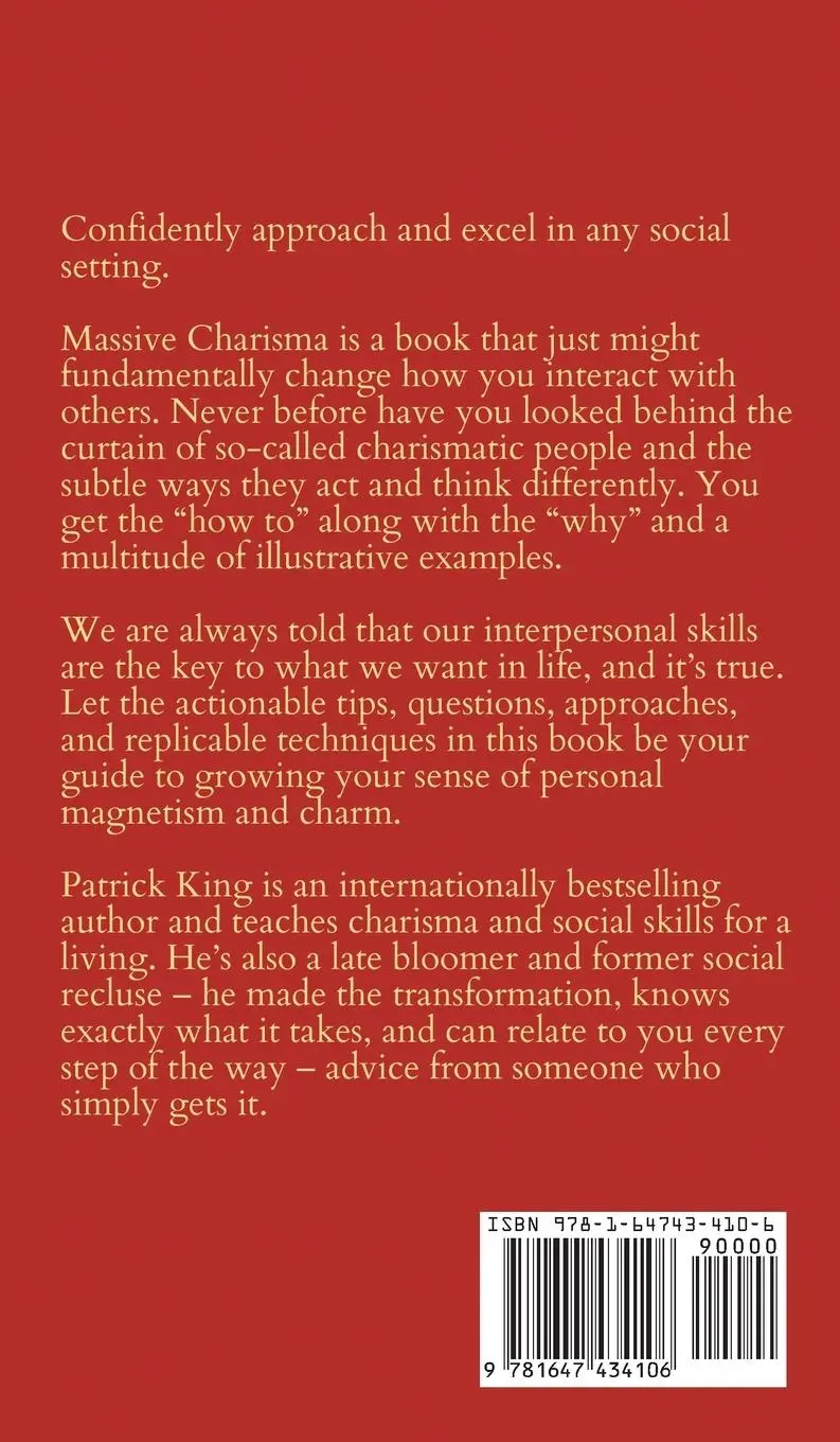 Rückseite: 9781647434106 | Massive Charisma | Patrick King | Buch | Englisch | 2023