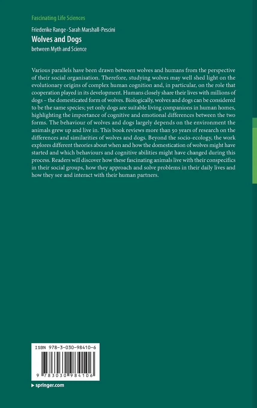 Rückseite: 9783030984106 | Wolves and Dogs | between Myth and Science | Marshall-Pescini (u. a.)