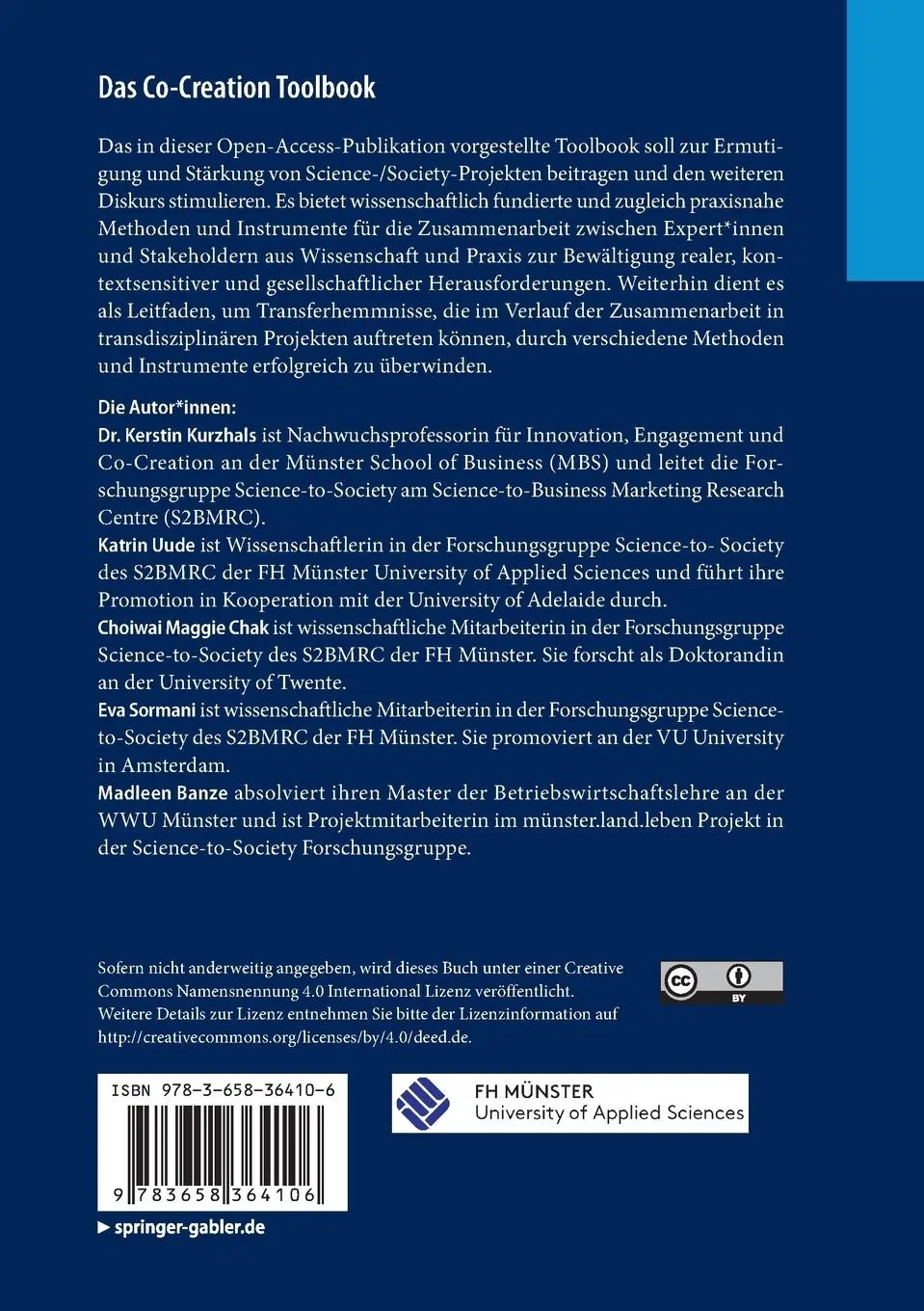 Rückseite: 9783658364106 | Das Co-Creation Toolbook | Kerstin Kurzhals (u. a.) | Taschenbuch