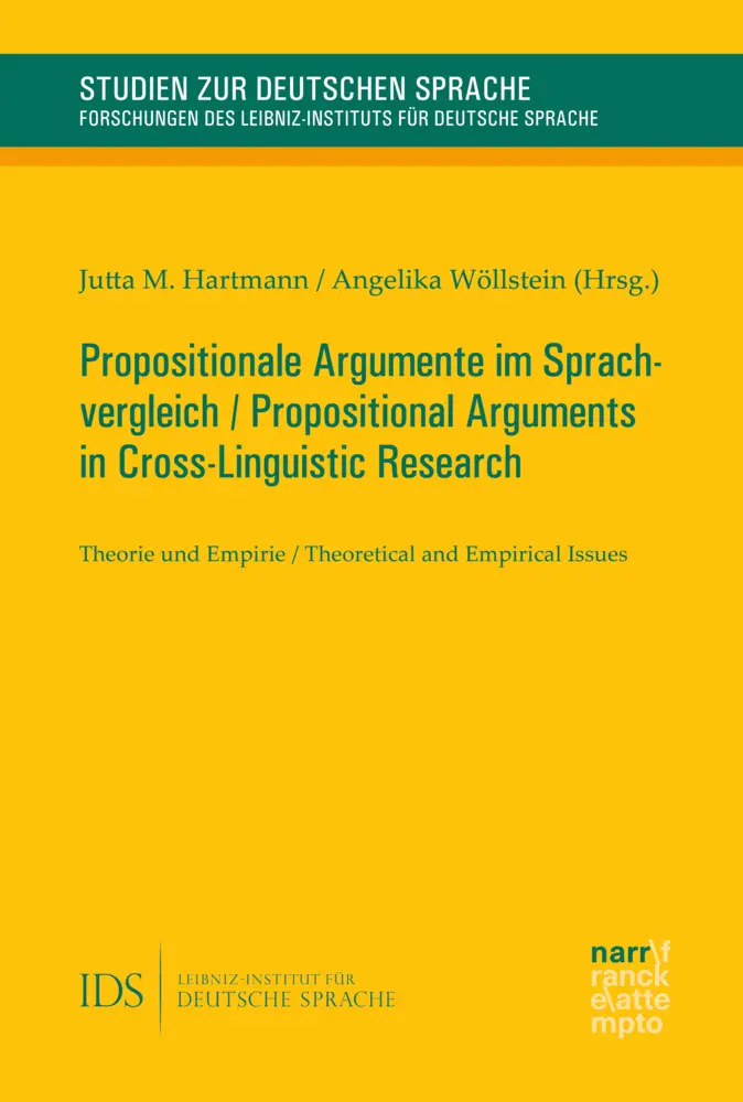 Propositionale Argumente im Sprachvergleich   Propositional Arguments in Cross-Linguistic Research Kartoniert (TB)