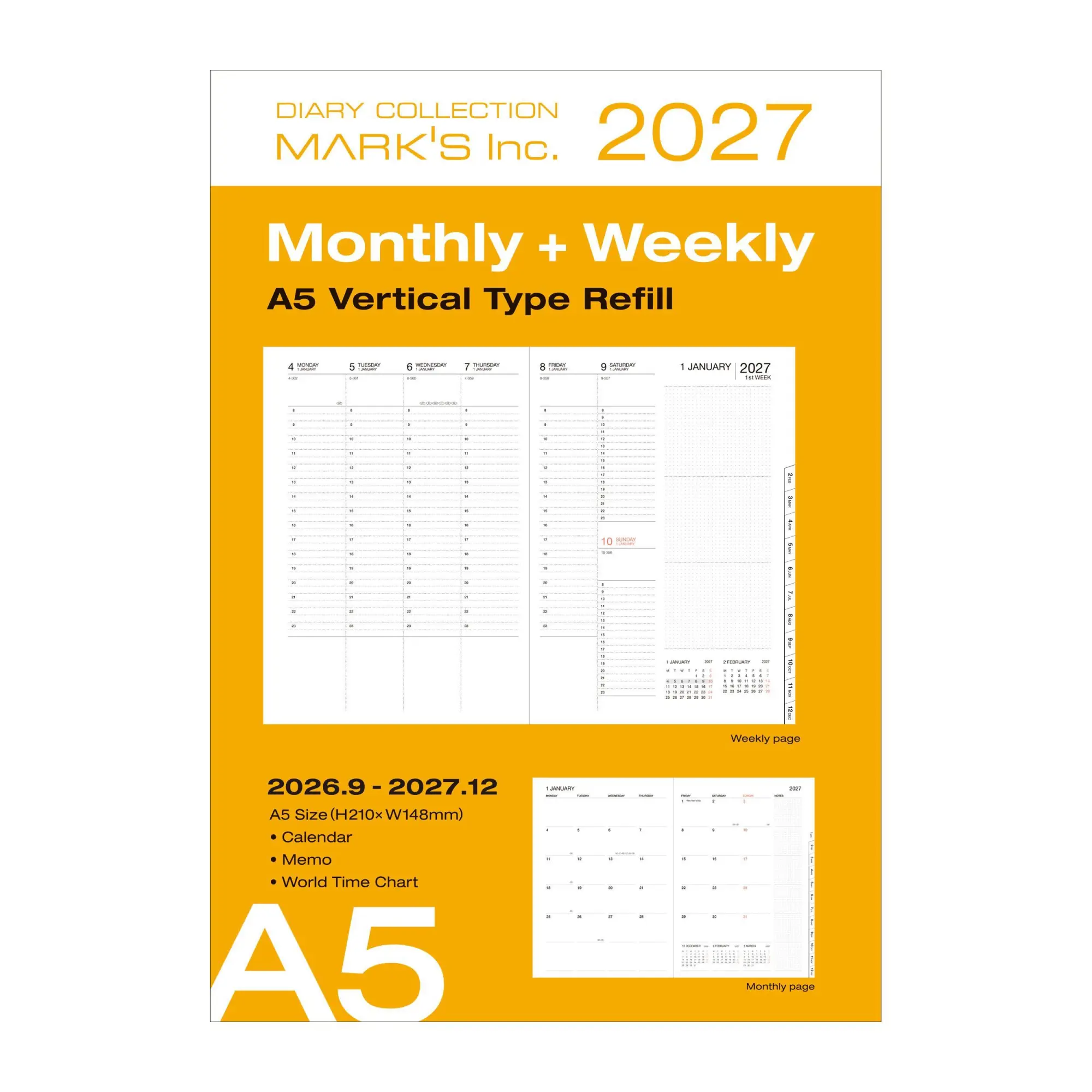 Cover: 4550045164206 | Refill // 2026/27 Diary A5 | MARK'S Inc. | Buch | Englisch | 2026