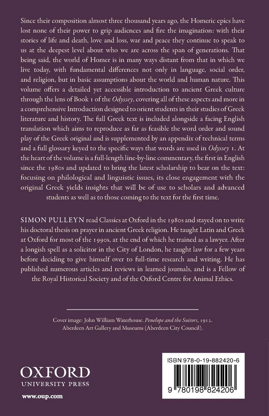 Rückseite: 9780198824206 | Homer, Odyssey I | Simon Pulleyn | Taschenbuch | Englisch | 2018