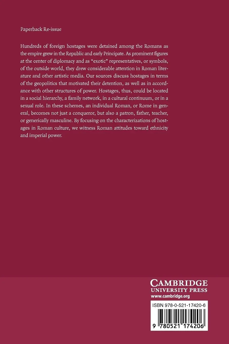 Rückseite: 9780521174206 | Hostages and Hostage-Taking in the Roman Empire | Joel Allen | Buch