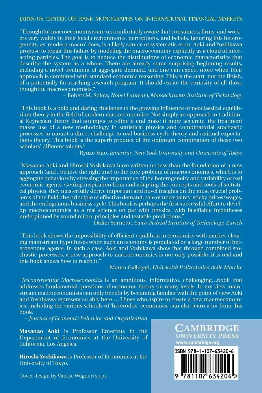 Rückseite: 9781107634206 | Reconstructing Macroeconomics | Masanao Aoki (u. a.) | Taschenbuch