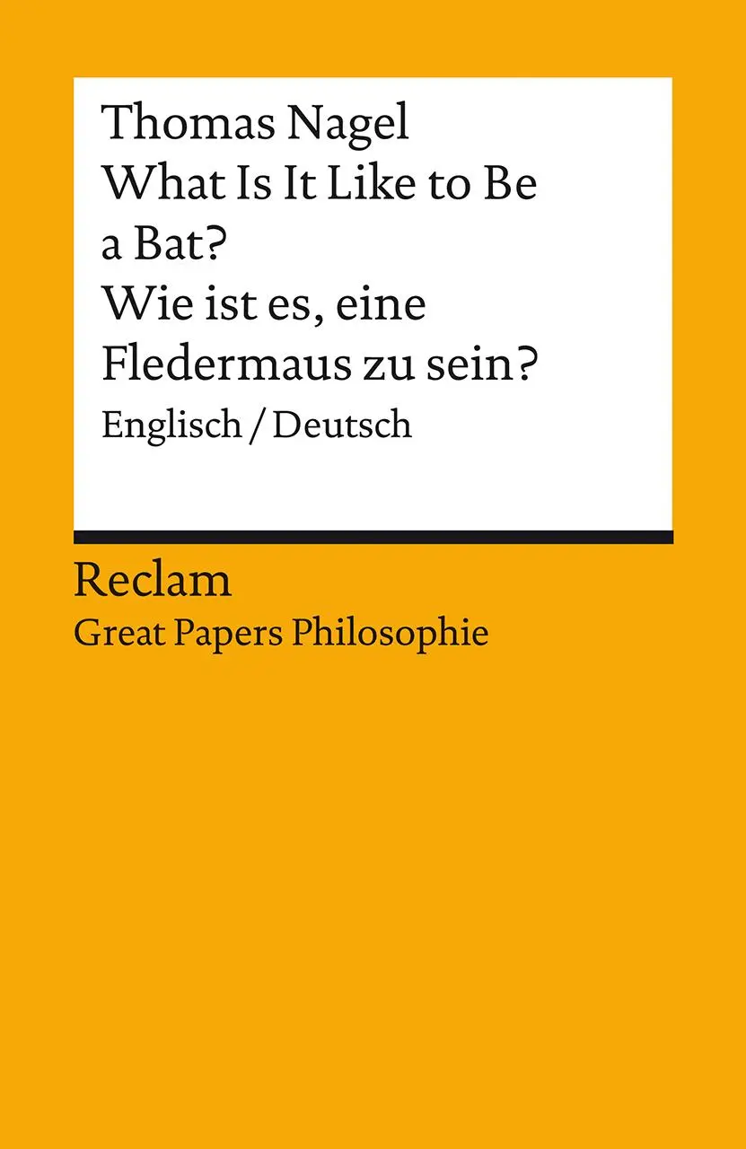 Cover: 9783150144206 | What Is It Like to Be a Bat? / Wie ist es, eine Fledermaus zu...