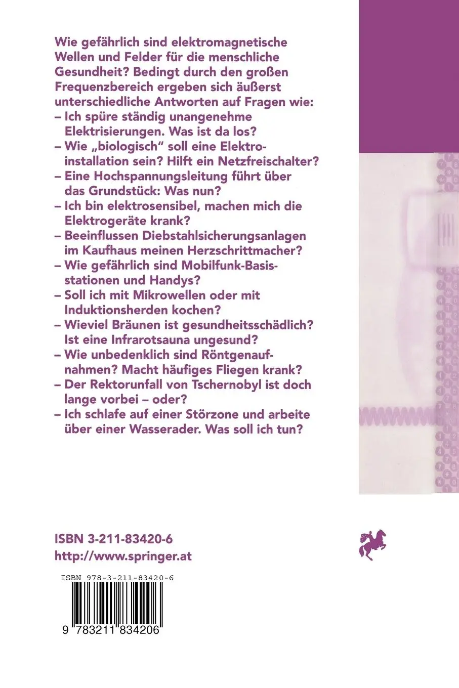Rückseite: 9783211834206 | Machen elektromagnetische Felder krank? | Norbert Leitgeb | Buch | x