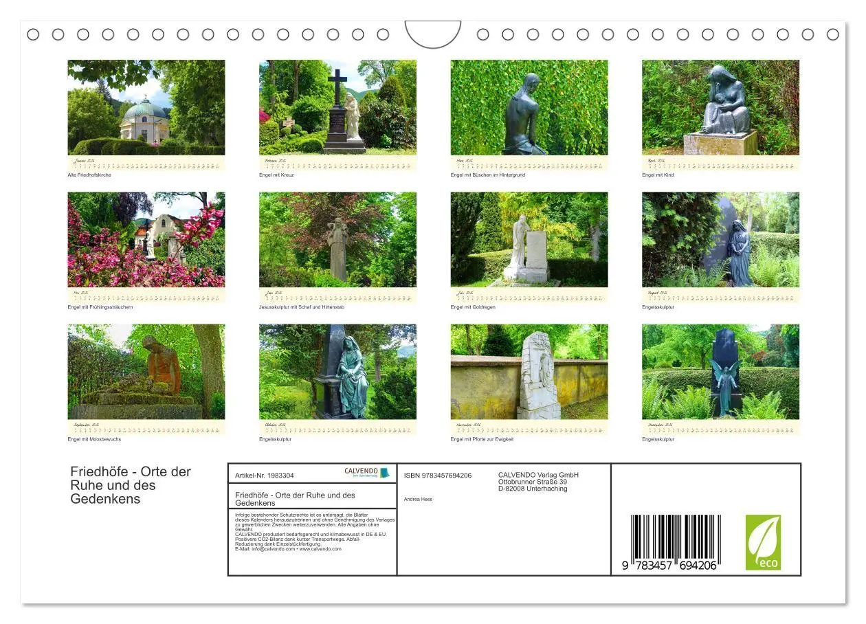 Bild: 9783457694206 | Friedhöfe - Orte der Ruhe und des Gedenkens (Wandkalender 2026 DIN...