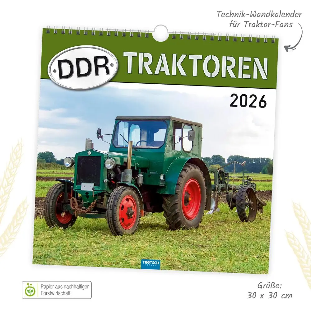 Bild: 9783988024206 | Trötsch Technikkalender DDR-Traktoren 2026 | KG | Kalender | XXIV
