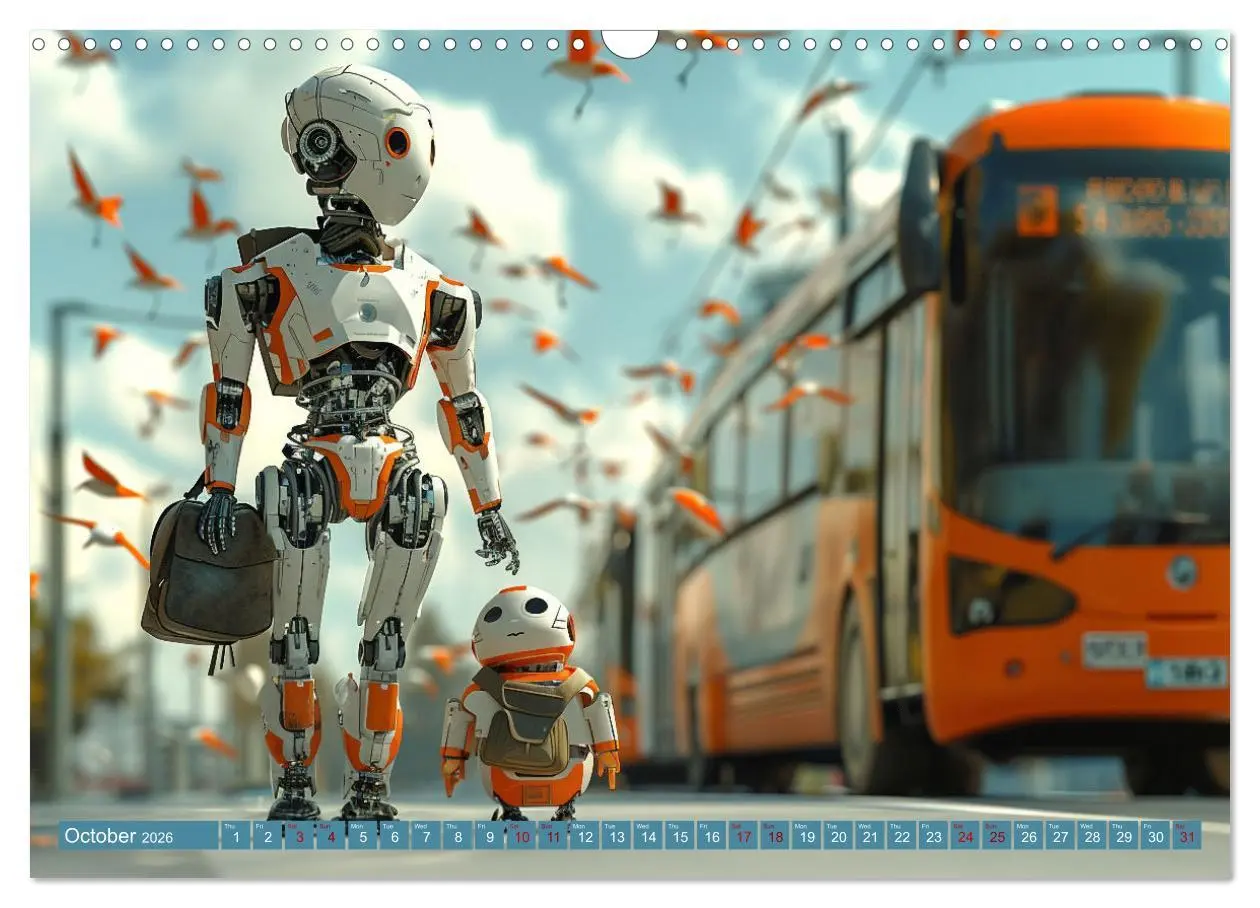 Bild: 9783516534306 | Robots Are Just People Too (Wall Calendar 2026 DIN A3 landscape),...