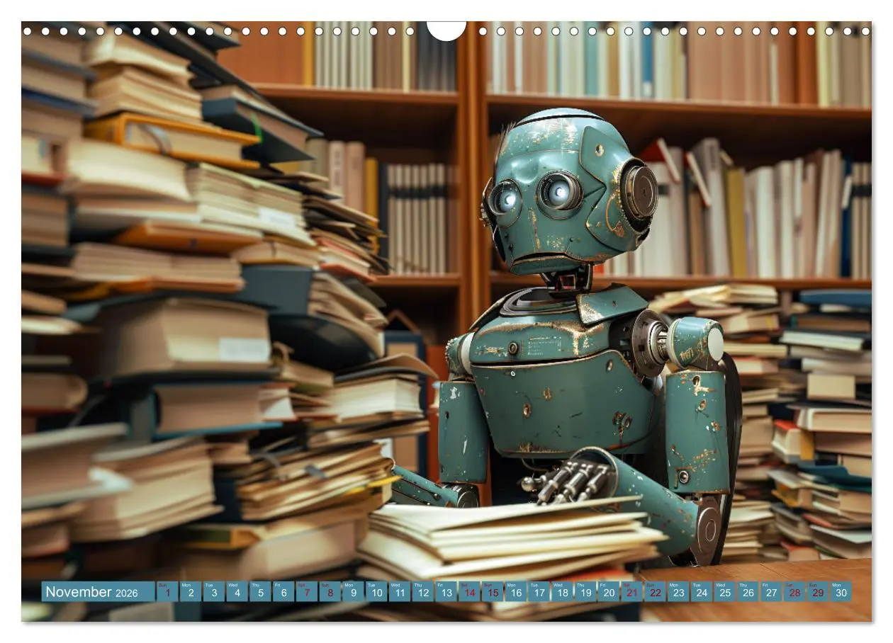 Bild: 9783516534306 | Robots Are Just People Too (Wall Calendar 2026 DIN A3 landscape),...