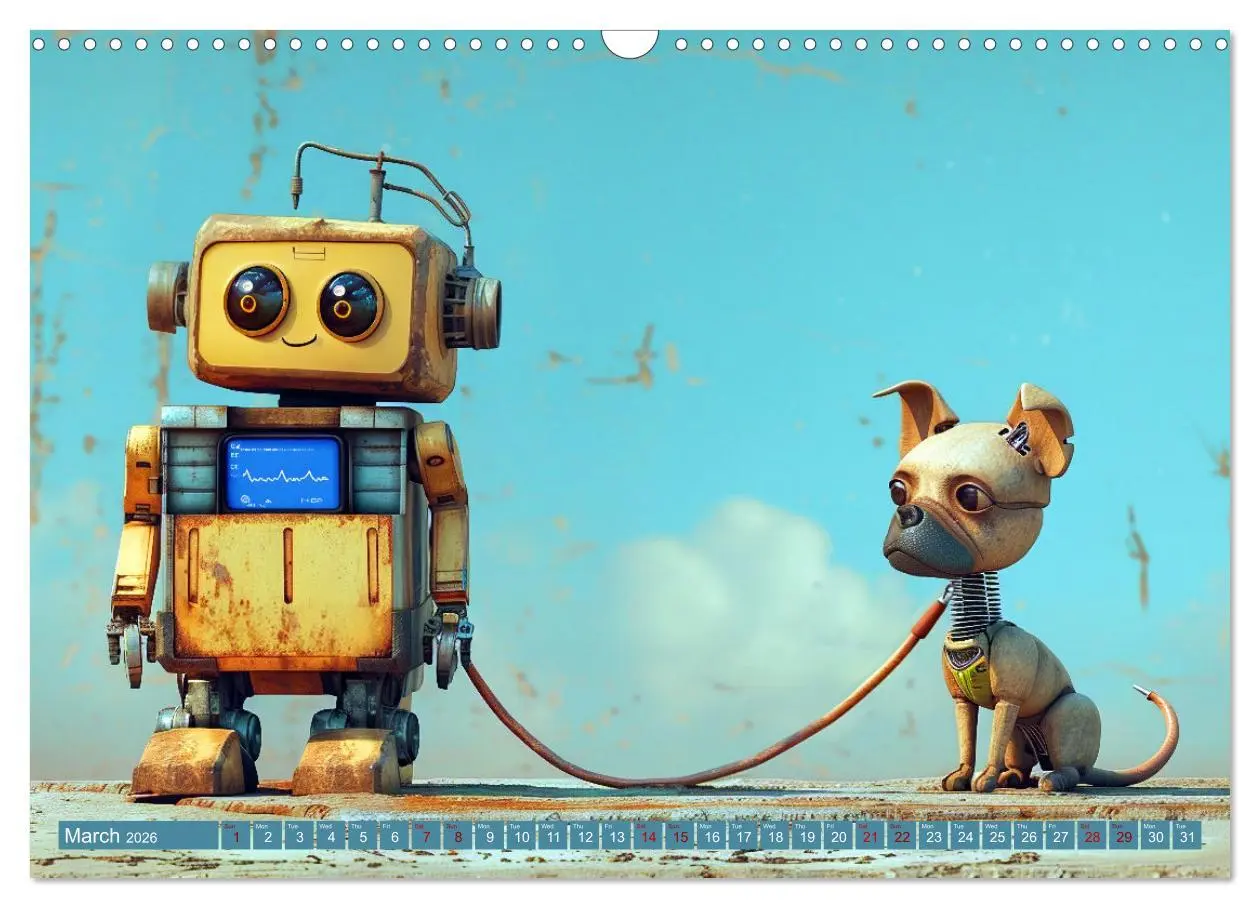 Bild: 9783516534306 | Robots Are Just People Too (Wall Calendar 2026 DIN A3 landscape),...