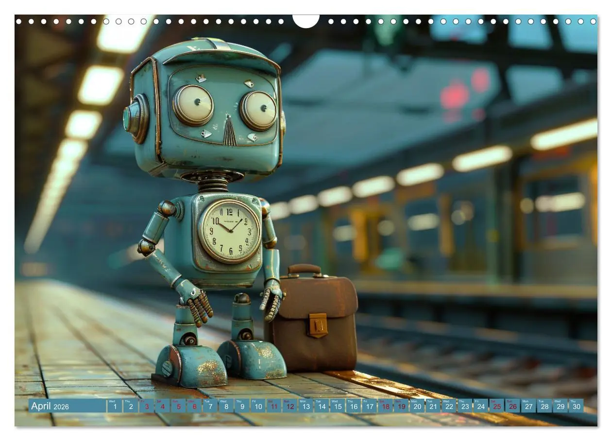 Bild: 9783516534306 | Robots Are Just People Too (Wall Calendar 2026 DIN A3 landscape),...