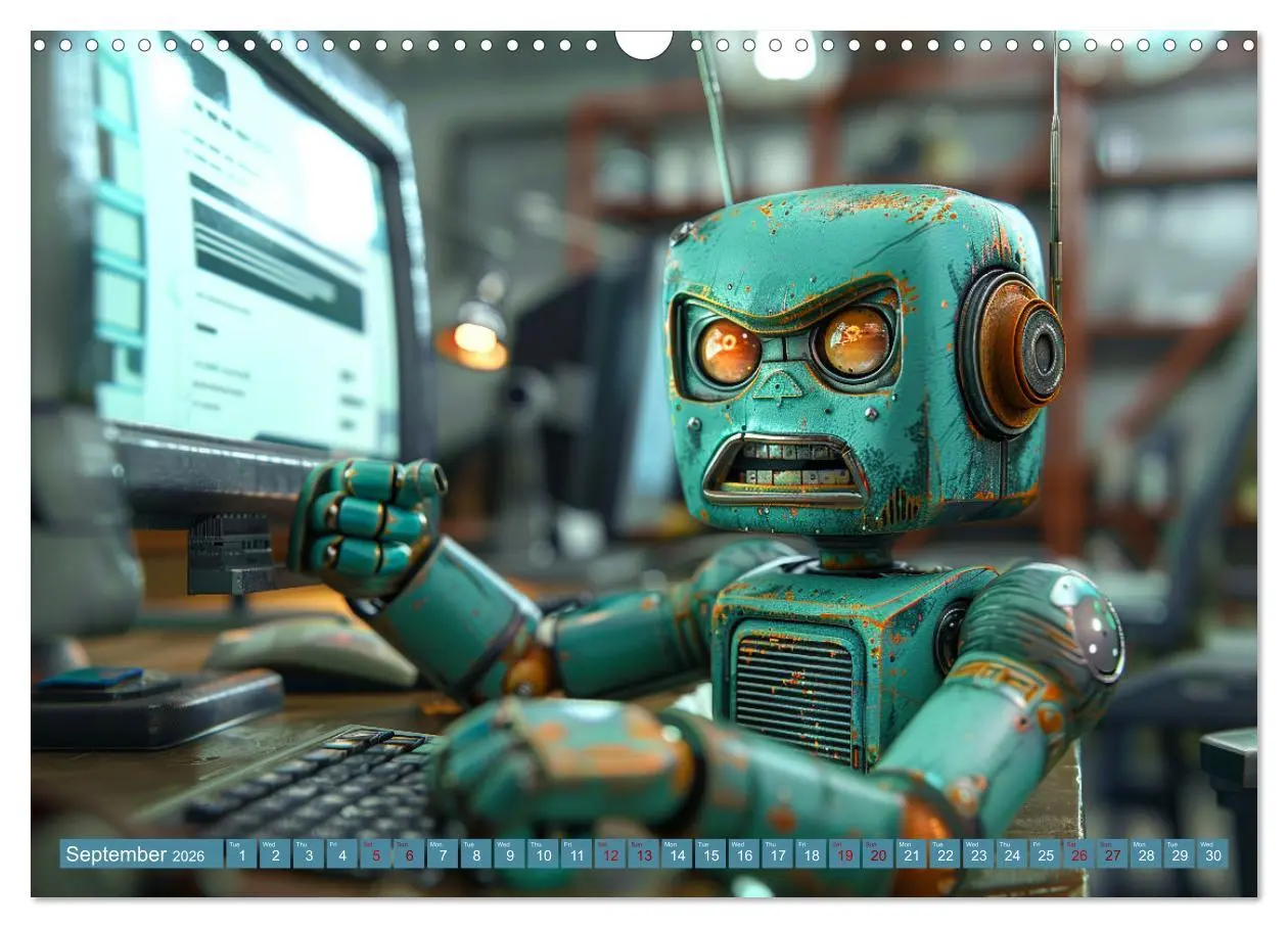 Bild: 9783516534306 | Robots Are Just People Too (Wall Calendar 2026 DIN A3 landscape),...