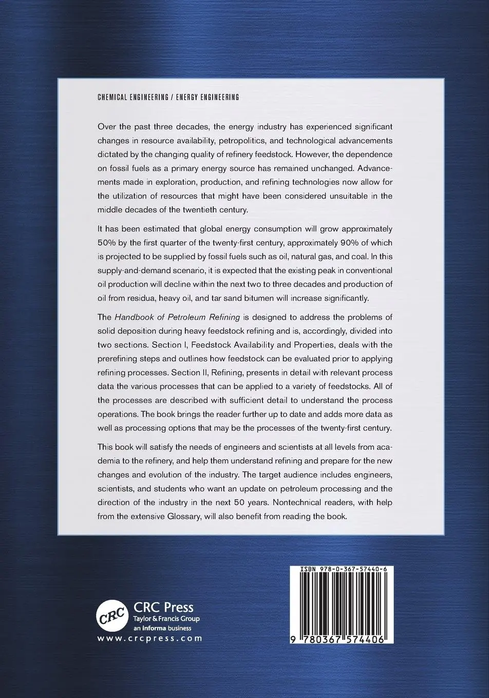 Rückseite: 9780367574406 | Handbook of Petroleum Refining | James G. Speight | Taschenbuch | 2020