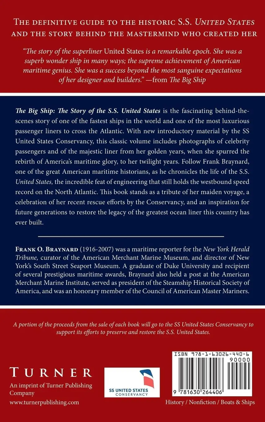 Rückseite: 9781630264406 | The Big Ship | The Story of the S.S. United States | Frank O. Braynard