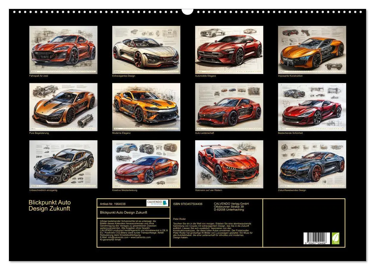 Bild: 9783457504406 | Blickpunkt Auto Design Zukunft (Wandkalender 2026 DIN A2 quer),...