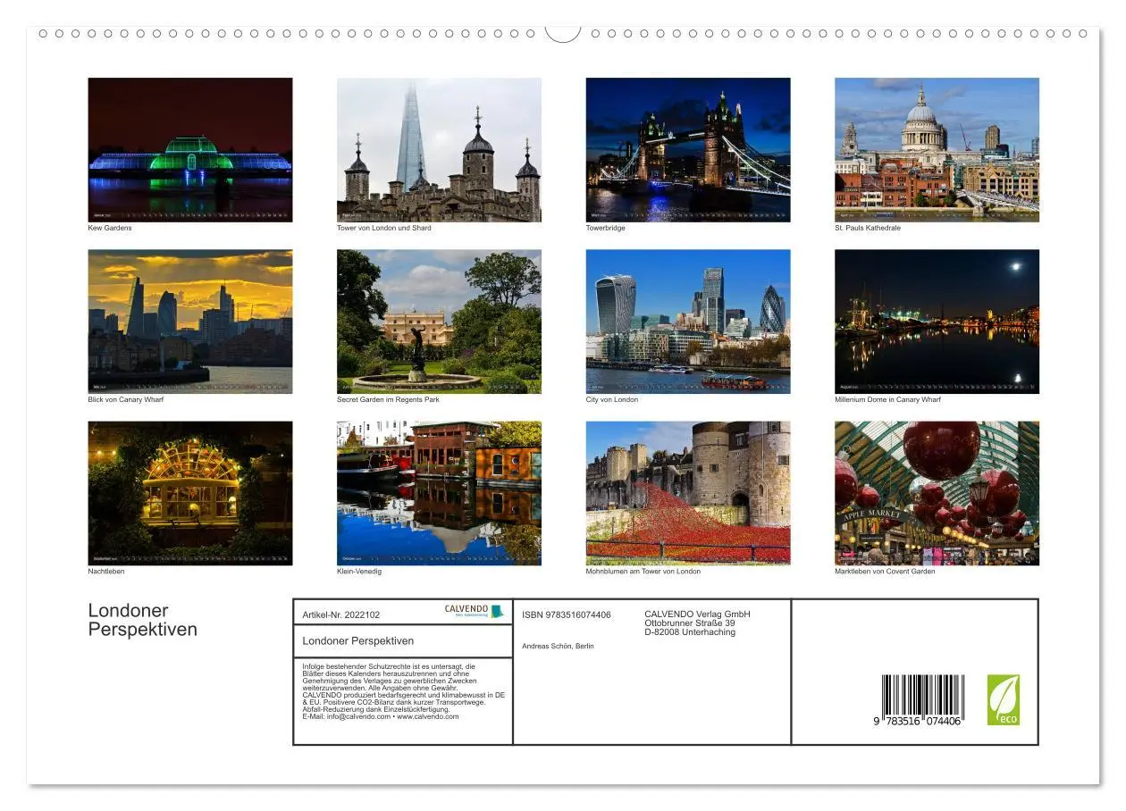 Bild: 9783516074406 | Londoner Perspektiven (hochwertiger Premium Wandkalender 2026 DIN...