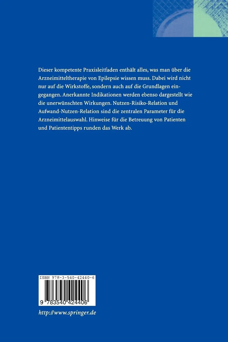 Rückseite: 9783540424406 | Epilepsie | Grundlagen und Therapie | Gerd Dannhardt (u. a.) | Buch