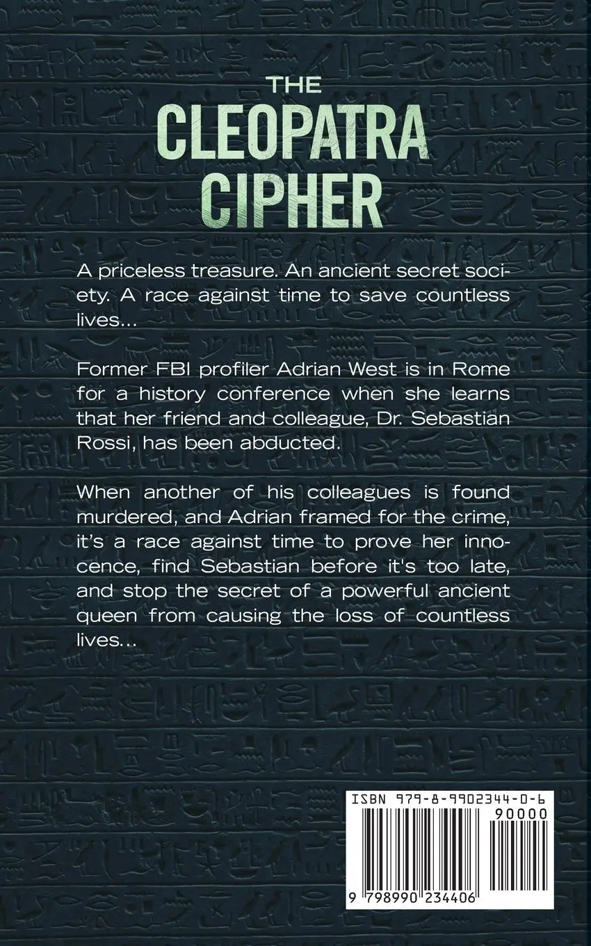 Rückseite: 9798990234406 | The Cleopatra Cipher | An Archaeological Thriller | L. D. Goffigan