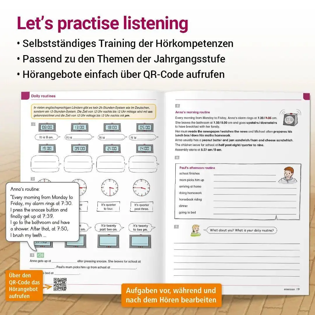 Bild: 9783619194506 | Das Übungsheft Englisch - Hörverstehen 5 | Let's practise listening