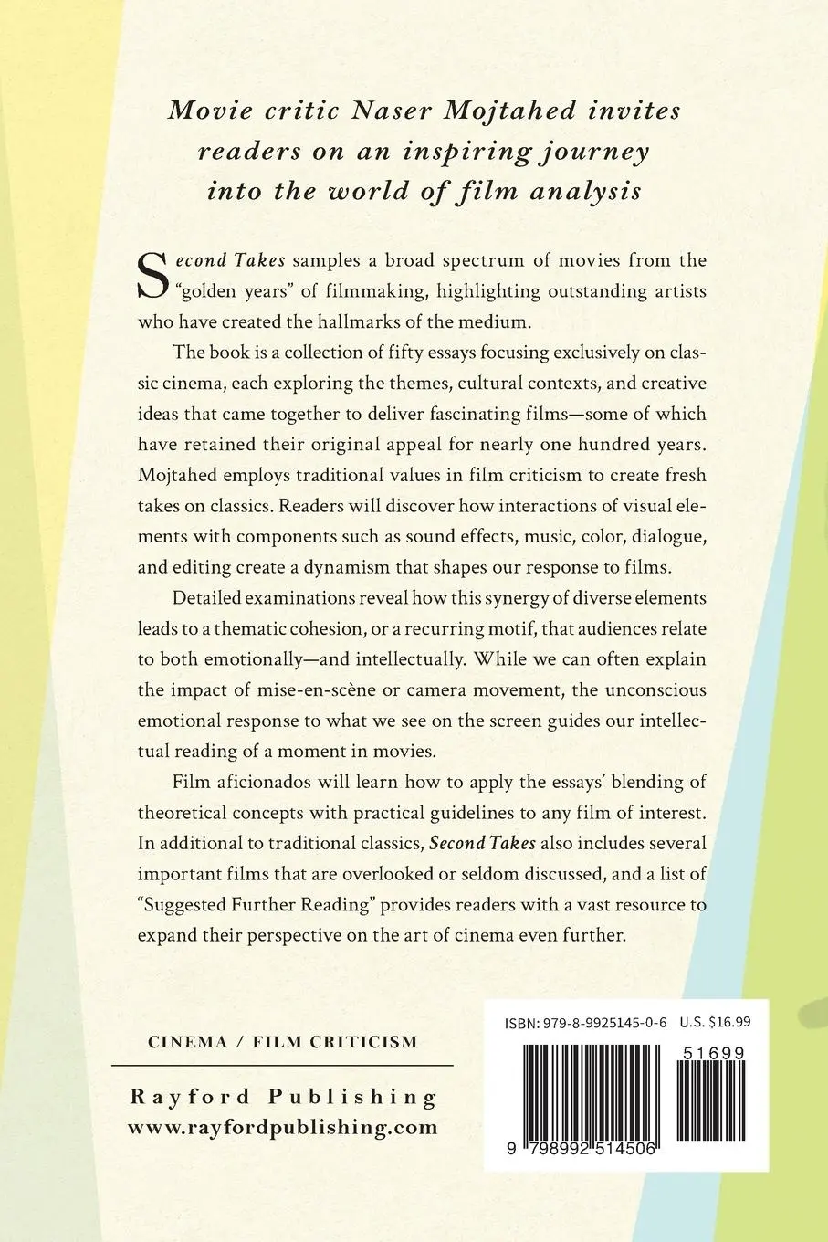 Rückseite: 9798992514506 | Second Takes | A Fresh Look at Classic World Cinema: Essays | Mojtahed
