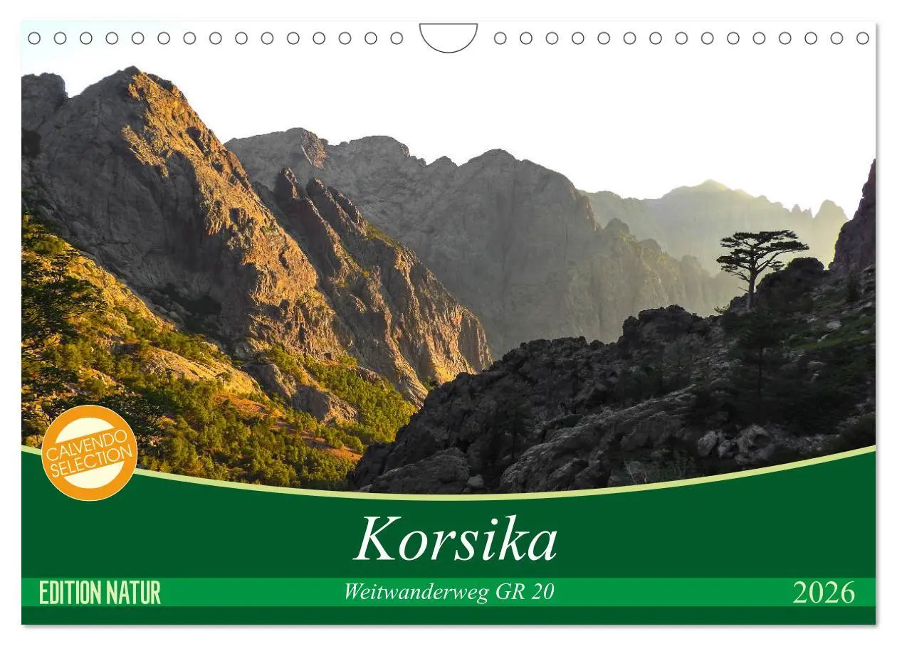 Cover: 9783457894606 | Korsika - Weitwanderweg GR 20 (Wandkalender 2026 DIN A4 quer),...