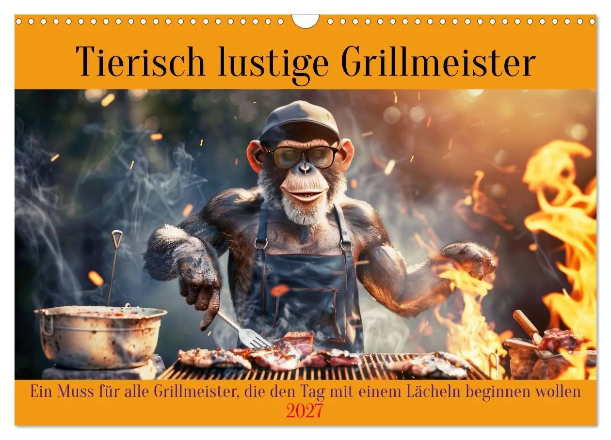Cover: 9783569074606 | Tierisch lustige Grillmeister (Wandkalender 2027 DIN A3 quer),...
