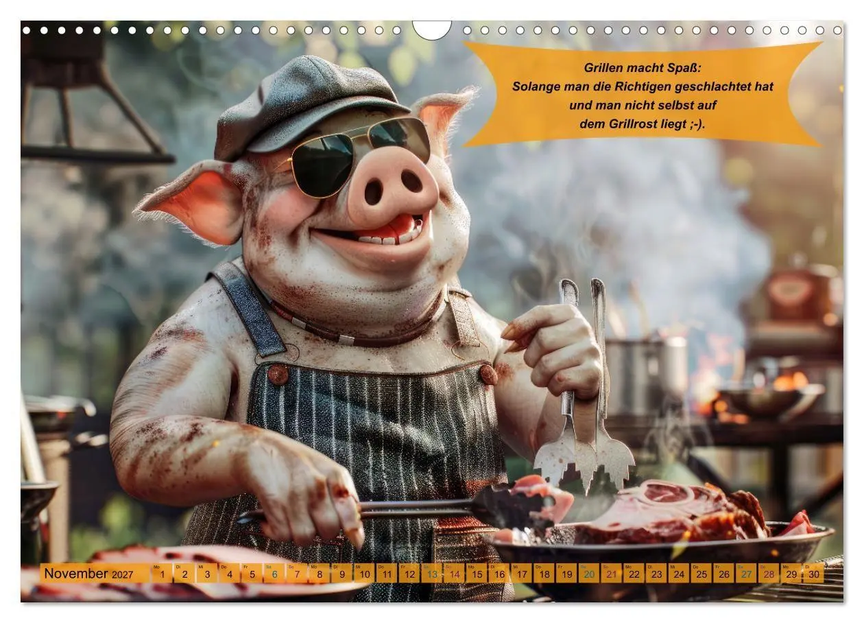 Bild: 9783569074606 | Tierisch lustige Grillmeister (Wandkalender 2027 DIN A3 quer),...