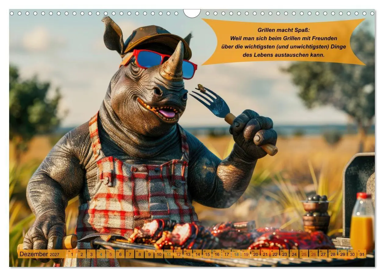 Bild: 9783569074606 | Tierisch lustige Grillmeister (Wandkalender 2027 DIN A3 quer),...