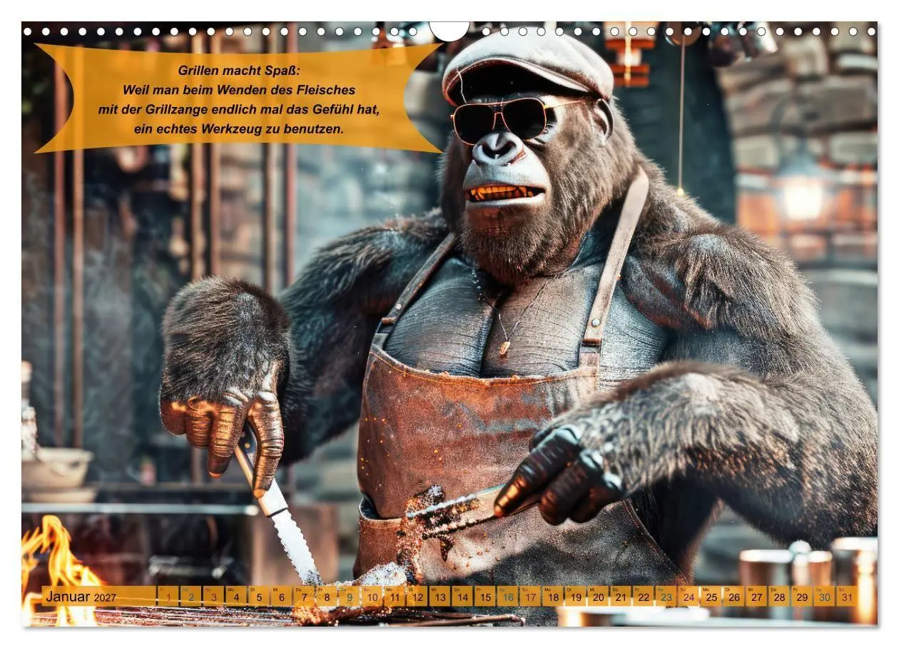 Bild: 9783569074606 | Tierisch lustige Grillmeister (Wandkalender 2027 DIN A3 quer),...