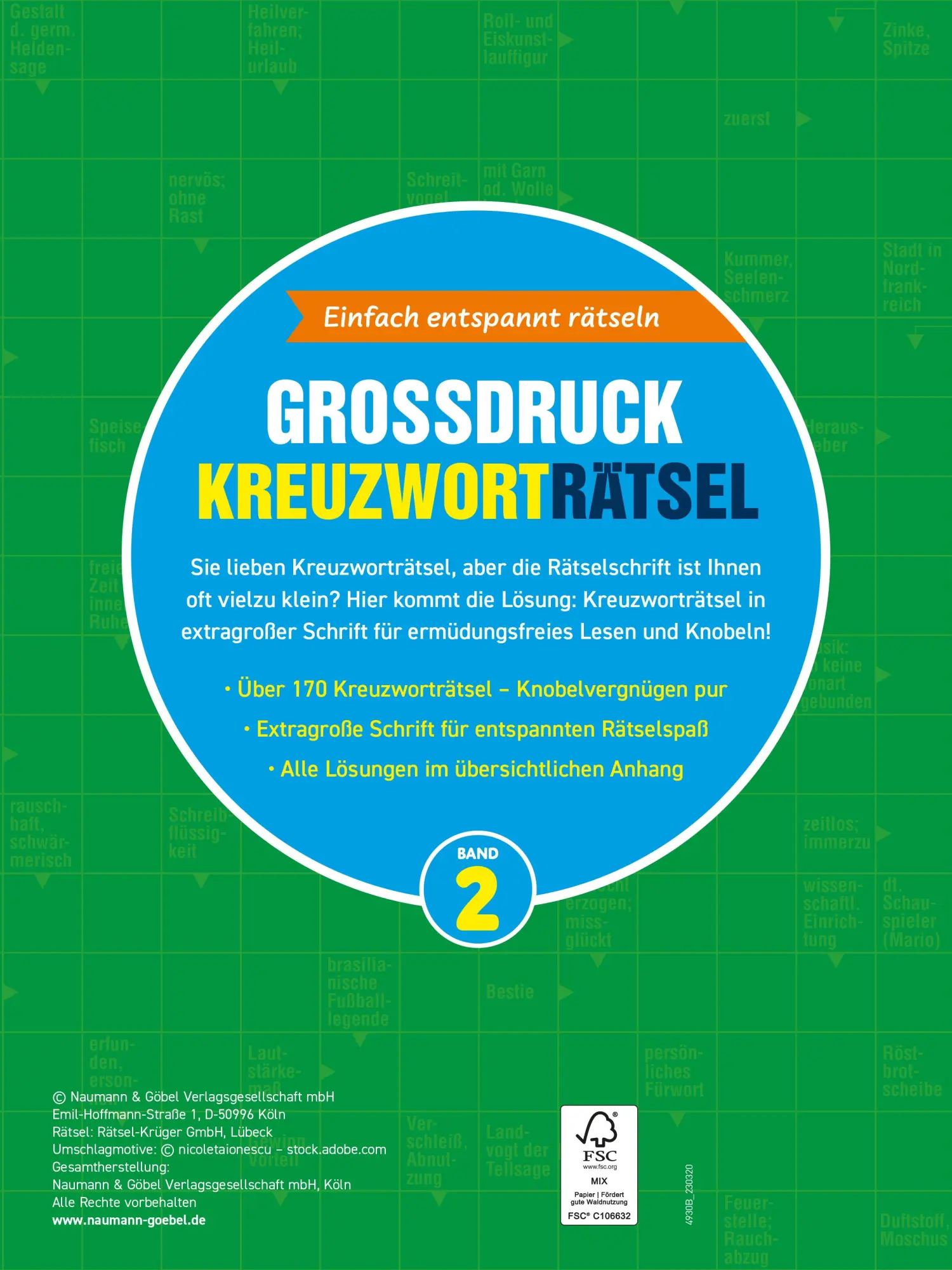 Rückseite: 9783625194606 | Großdruck Kreuzworträtsel Band 2 | Taschenbuch | 192 S. | Deutsch