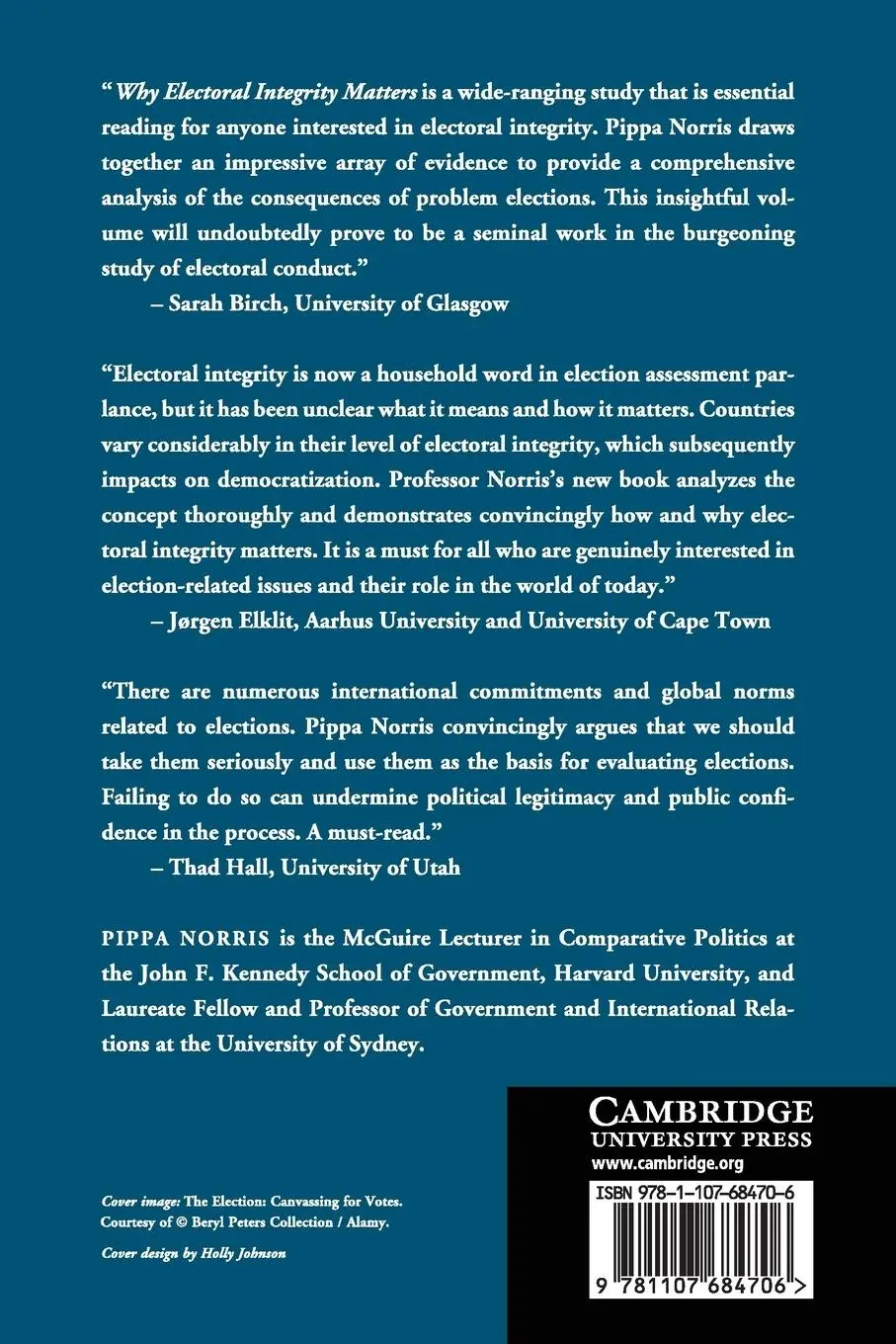 Rückseite: 9781107684706 | Why Electoral Integrity Matters | Pippa Norris | Taschenbuch | 2017