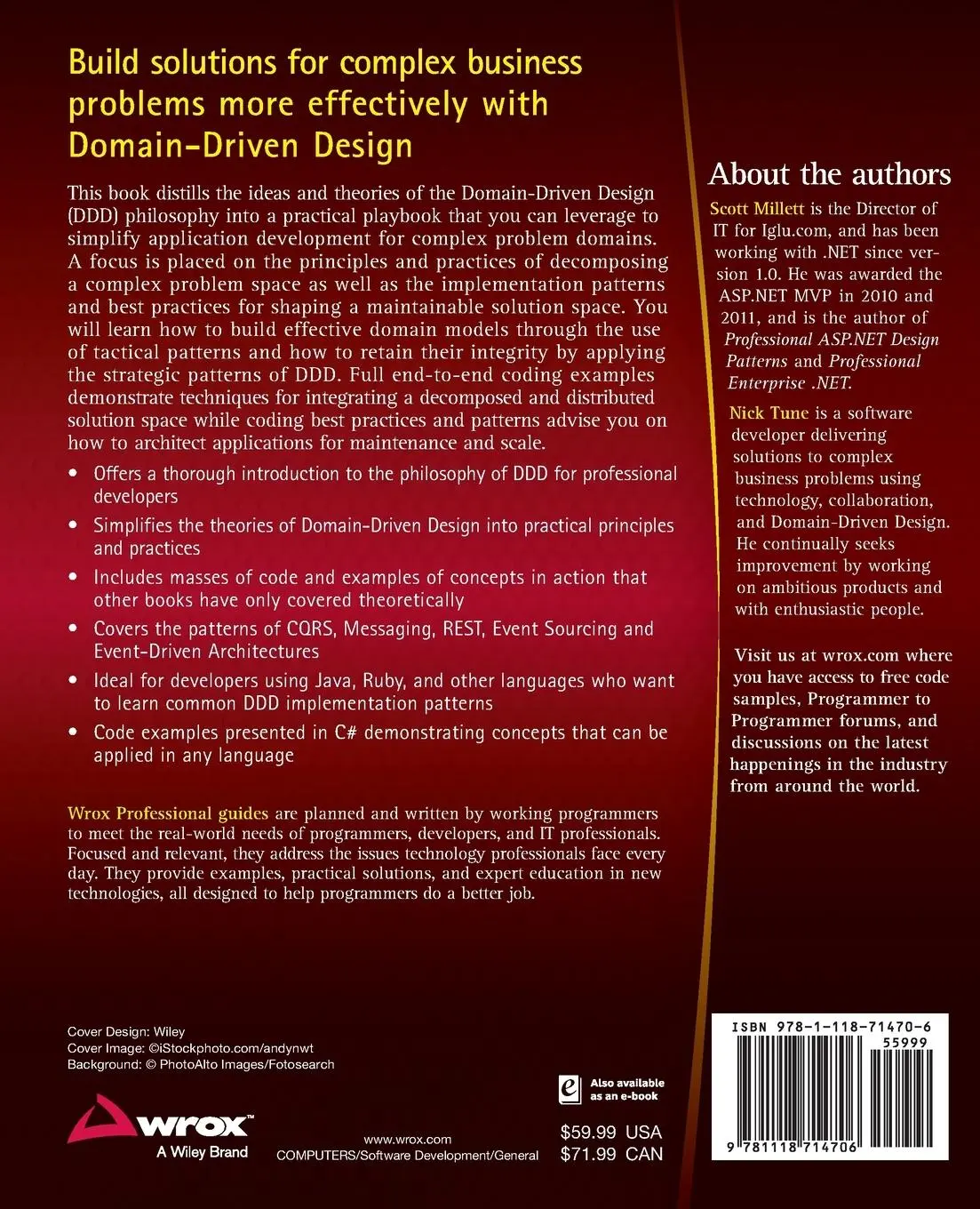 Rückseite: 9781118714706 | Patterns, Principles, and Practices of Domain-Driven Design | Buch