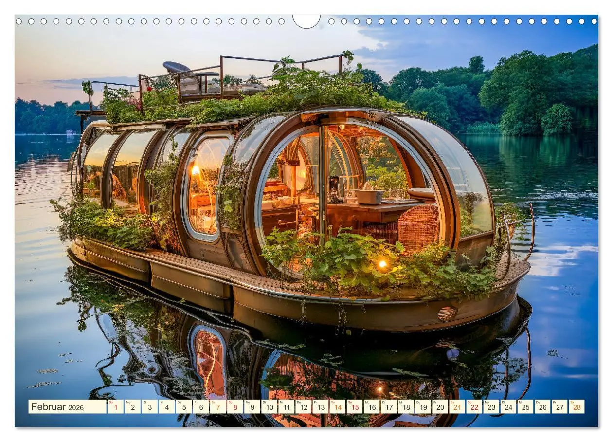 Bild: 9783457494806 | Hausboote Wohn Fantasien (Wandkalender 2026 DIN A3 quer), CALVENDO...