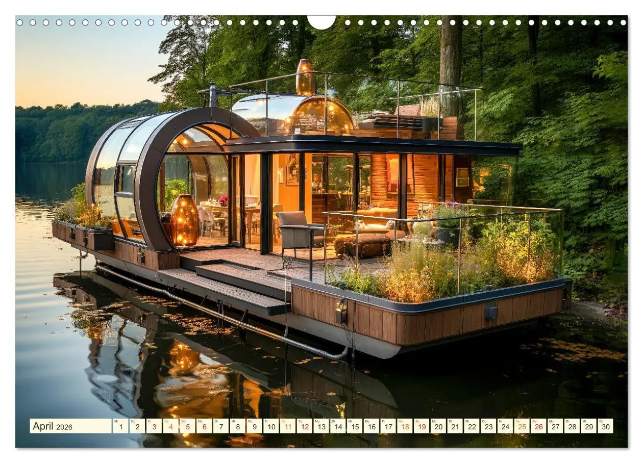 Bild: 9783457494806 | Hausboote Wohn Fantasien (Wandkalender 2026 DIN A3 quer), CALVENDO...
