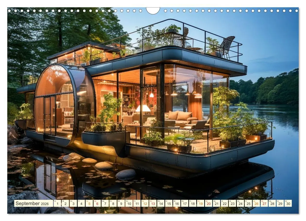 Bild: 9783457494806 | Hausboote Wohn Fantasien (Wandkalender 2026 DIN A3 quer), CALVENDO...