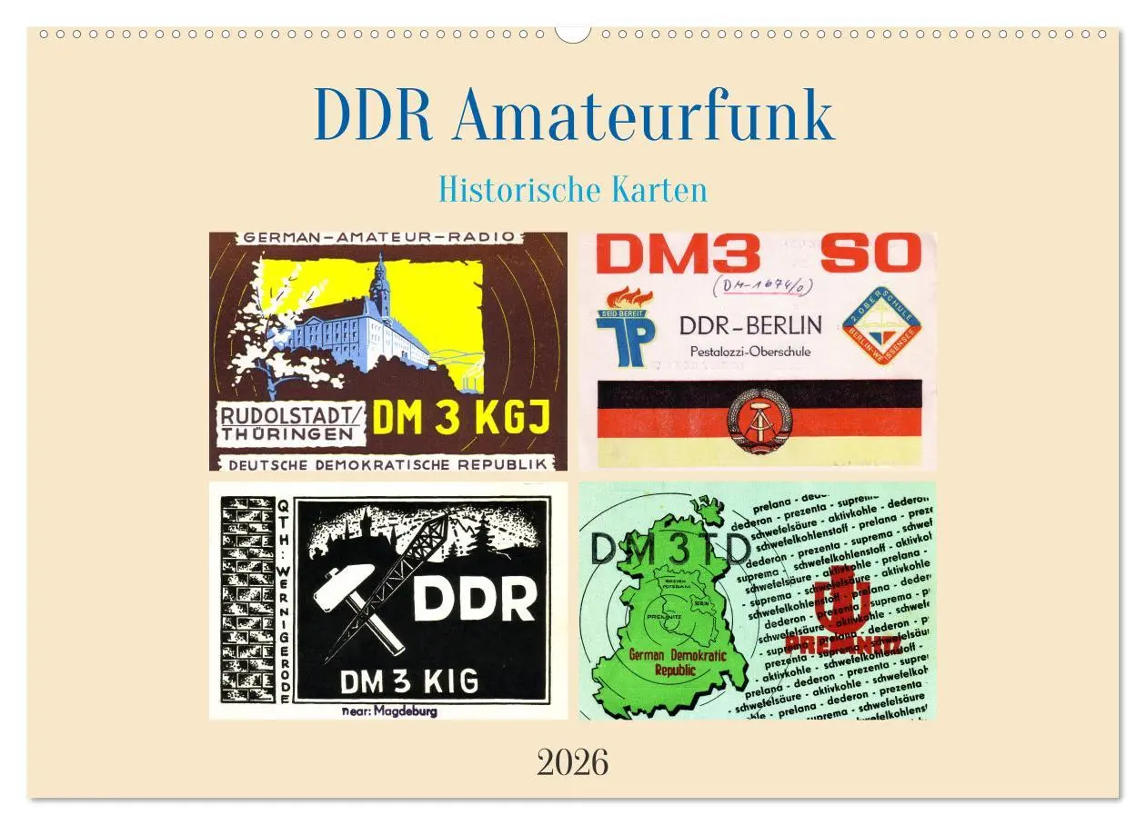 Cover: 9783457564806 | DDR Amateurfunk Historische Karten (Wandkalender 2026 DIN A2 quer),...